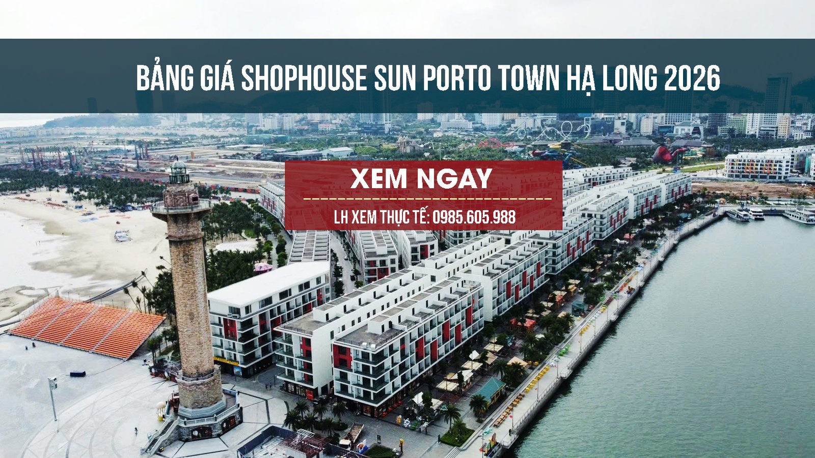 Bảng giá Shophouse Sun Porto Town Hạ Long 2026