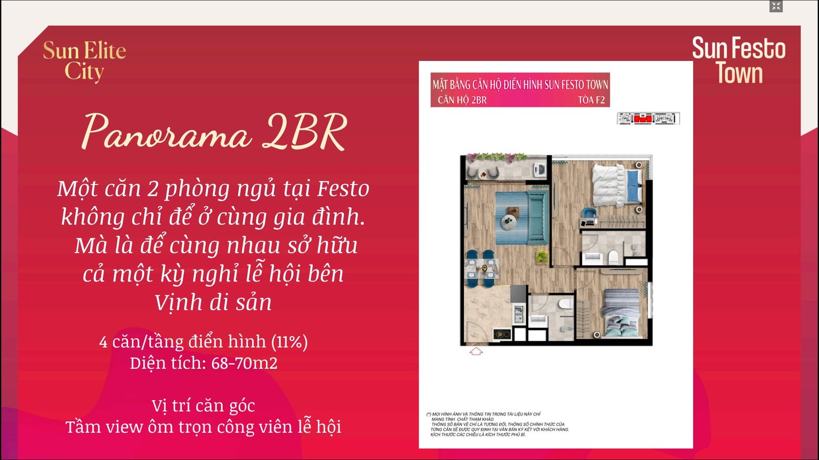 Thiết kế căn 2 Ngủ tại Sun Festo Town Hạ Long