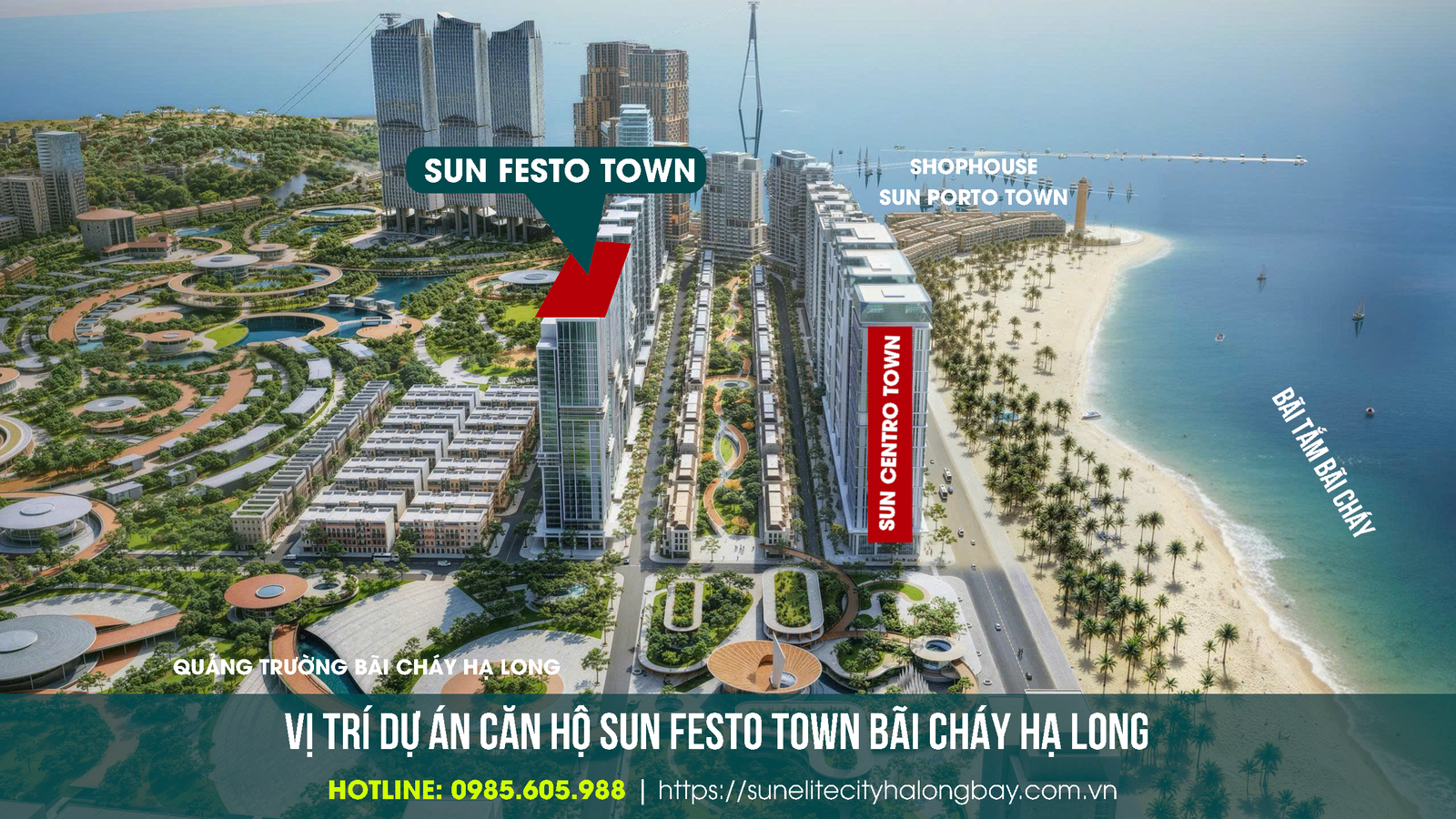 Vị trí dự án Sun Festo Town Hạ Long Bãi Cháy Quảng NInh 2026