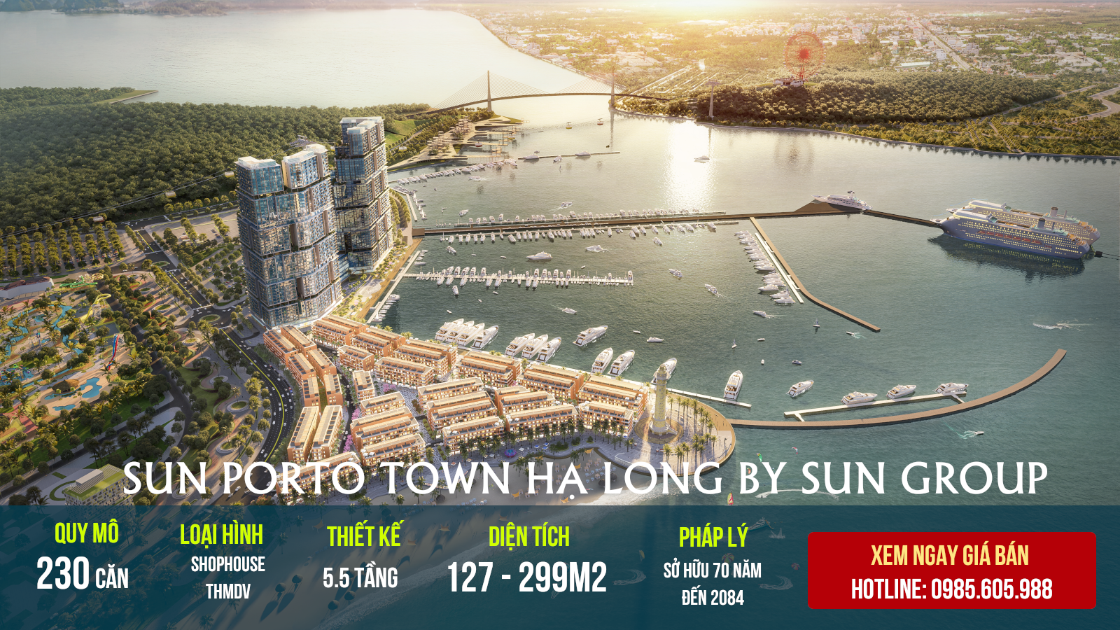 Dự án Sun Porto Town Hạ Long mới nhất 2026 của Sun Group Hạ Long